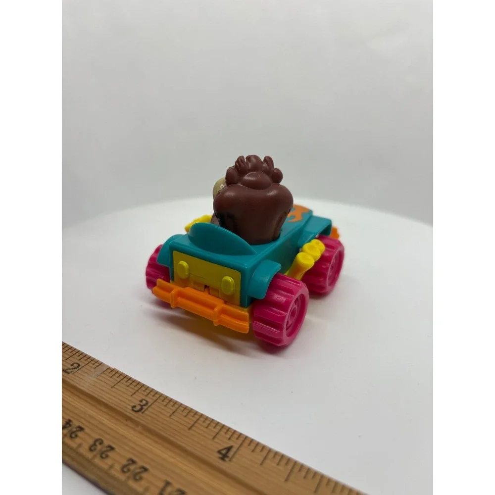 Warner Bros Taz Car Toy 1992 Looney Tunes‎ Pull Back Racer head spins Tasmanian